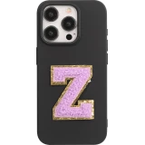 Sticker Aufkleber für Handy/Tablet/Computer 3D gestickt Violett - Buchstabe Z