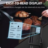 BFOUR Smart Bluetooth double thermomètre à viande BF-40 Eco-Friendly Batterie Li-Ithium Ecran LCD + APP