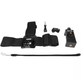Universal Kopfband mit Smartphone & GoPro Halterung S/M/L - Schwarz