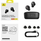 Baseus Bowie E18 Bluetooth 5.3 TWS In-Ear &eacute;couteurs IPX4 avec &eacute;tui de charge - Noir