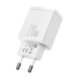 Baseus chargeur secteur 20W USB et USB-C (Quick Charge) - Blanc
