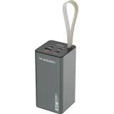 Batterie Externe Power Bank Wozinsky K65+ (65W) 30000mAh 2x USB-C 1x USB-A charge rapide - Noir