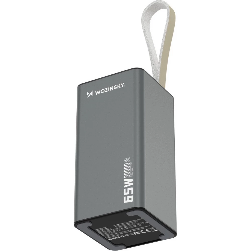 Batterie Externe Power Bank Wozinsky K65+ (65W) 30000mAh 2x USB-C 1x USB-A charge rapide - Noir