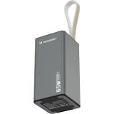Batterie Externe Power Bank Wozinsky K65+ (65W) 30000mAh 2x USB-C 1x USB-A charge rapide - Noir
