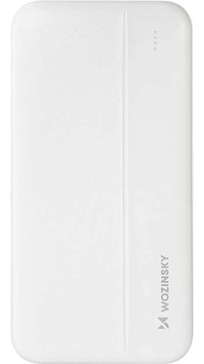 Batterie Externe Power Bank Wozinsky Li-Po 10000mAh USB-A / USB-C / Micro USB - Blanc