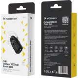 Batterie Externe Wozinsky WF16-YCS 5000mAh 15W USB-C Mini avec C&acirc;ble USB-C Int&eacute;gr&eacute; et Chargeur Apple Watch - Noir