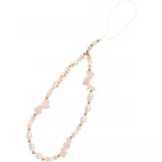 Universal Smartphone Armband Schmuck Charms - N°62 - HAPPY Steine Rosa