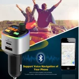 Bluetooth 5.0 Chargeur USB 18W allume-cigare et transmetteur FM Quick Charge - Noir