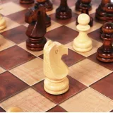 3 in 1 hölzernes Brettspiele Box - Schöne Holzkiste für Schach, Backgammon & Dame - 24cm