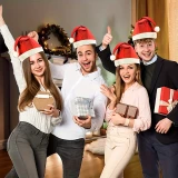 Weihnachtsm&uuml;tze aus Stoff