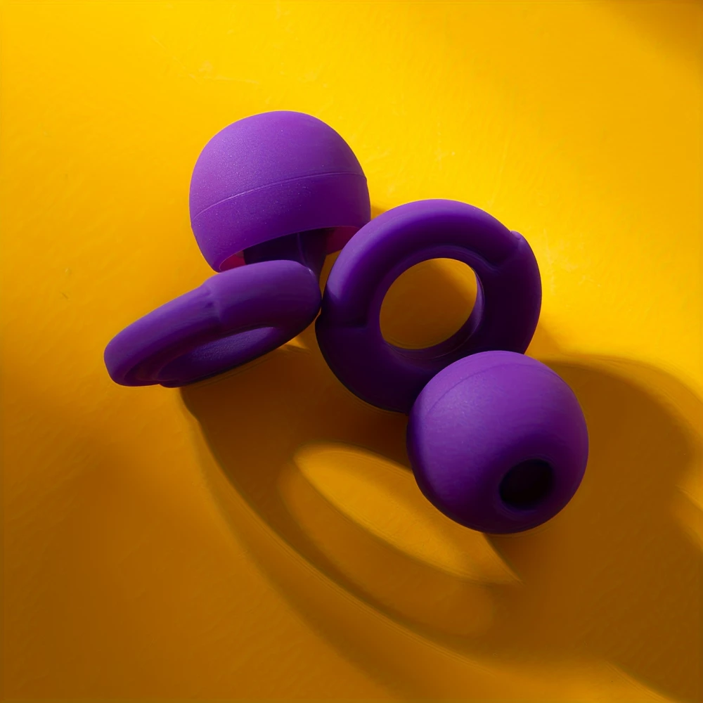 Bouchons d'oreilles loop en silicone (3 tailles d'embout) r&eacute;utilisables avec &eacute;tui de rangement - Blanc