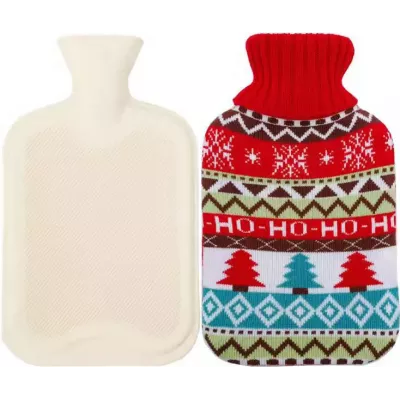 Bouillotte avec couverture en tricot (1.5 litres) - Ho ho ho