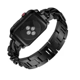 Bracelet en acier Diamond Loop avec strass luxueux à grosses boucles - Noir - Apple Watch 42 mm / 44 mm