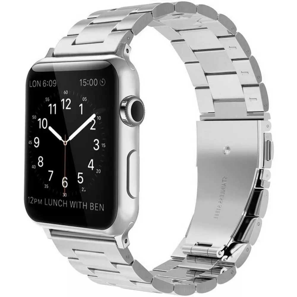 Bracelet à maillons en acier - Argent - Apple Watch 38/40/41/42 mm