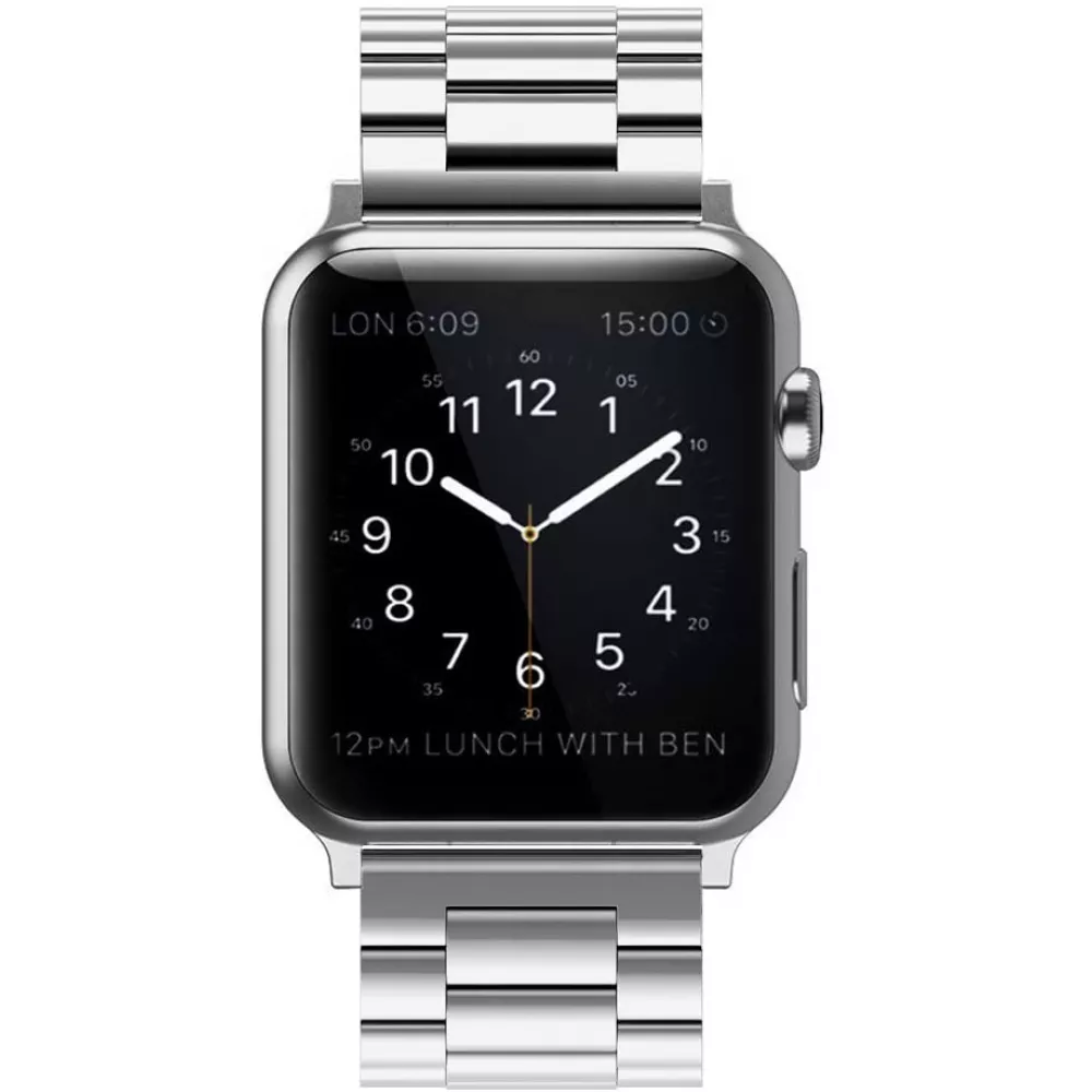 Bracelet à maillons en acier - Argent - Apple Watch 38/40/41/42 mm