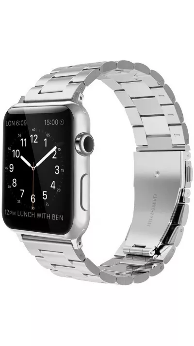 Bracelet à maillons en acier - Argent - Apple Watch 44/45/46/49 mm