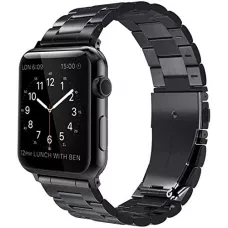Bracelet à maillons en acier - Noir - Apple Watch 44/45/46/49 mm