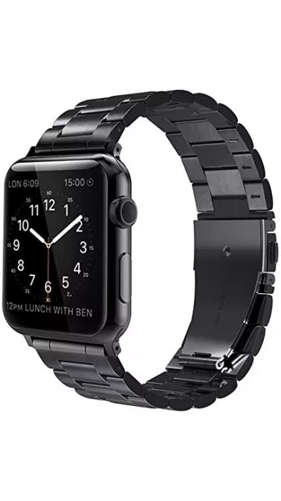 Bracelet à maillons en acier - Noir - Apple Watch 44/45/46/49 mm