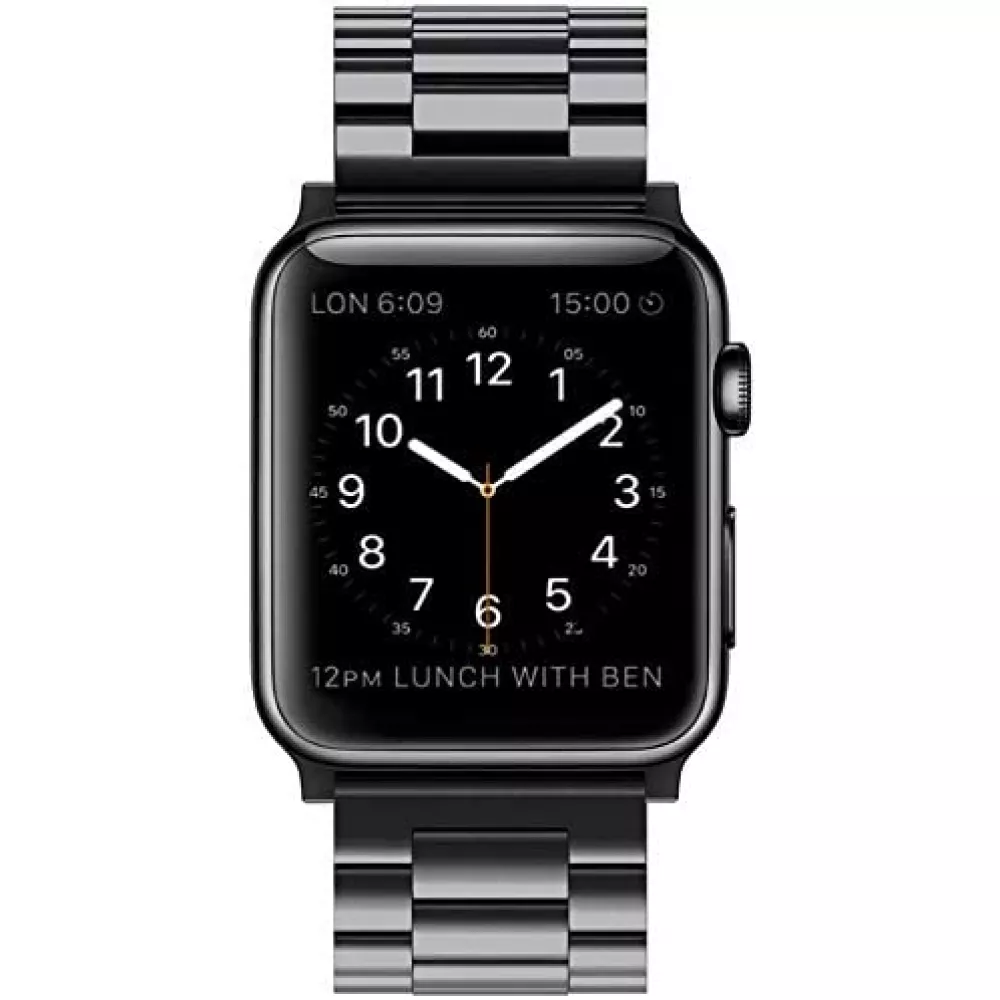 Bracelet à maillons en acier - Noir - Apple Watch 44/45/46/49 mm