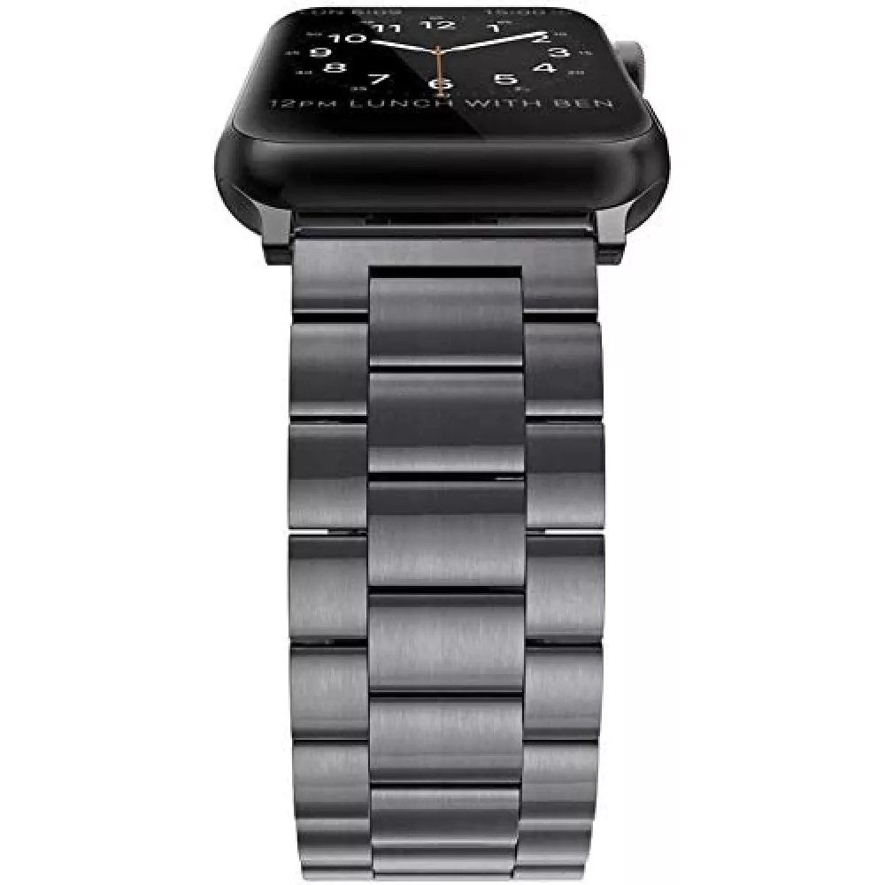 Bracelet à maillons en acier - Noir - Apple Watch 44/45/46/49 mm