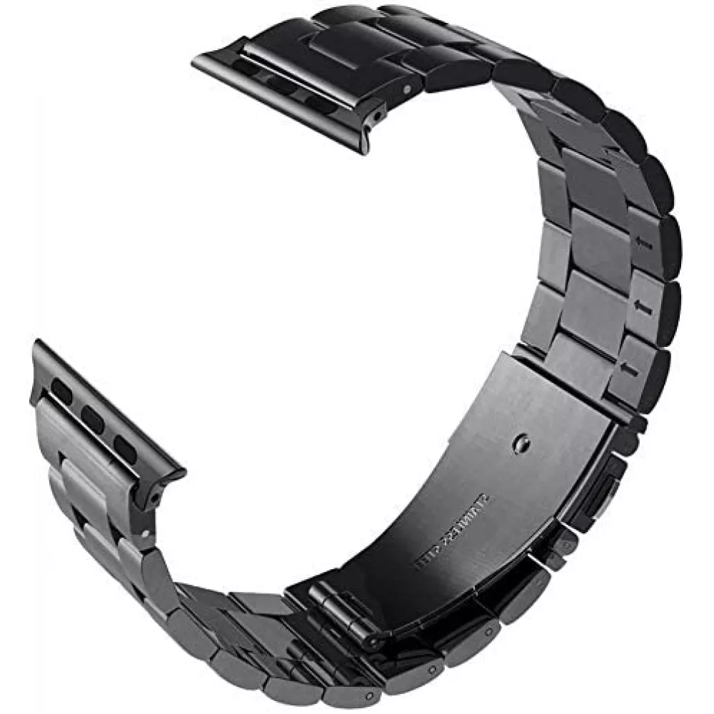 Bracelet à maillons en acier - Noir - Apple Watch 44/45/46/49 mm