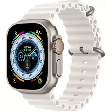 Gummi Silikon Armband gewellt - Grau - Apple Watch Ultra 49 mm