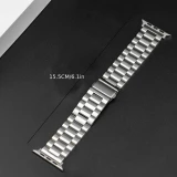 Bracelet en métal raffiné avec coque de protection en silicone TPU intégrée pour Apple Watch 49mm - Noir