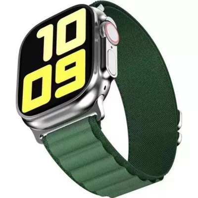 Bracelet en nylon robuste résistant aux intempéries - Vert - Apple Watch Ultra 49 mm