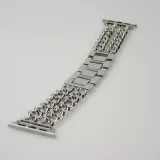 Bracelet luxueux en acier affiné avec fermoir invisible - Argent - Apple Watch 38/40/41/42 mm