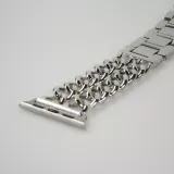 Bracelet luxueux en acier affiné avec fermoir invisible - Argent - Apple Watch 38/40/41/42 mm