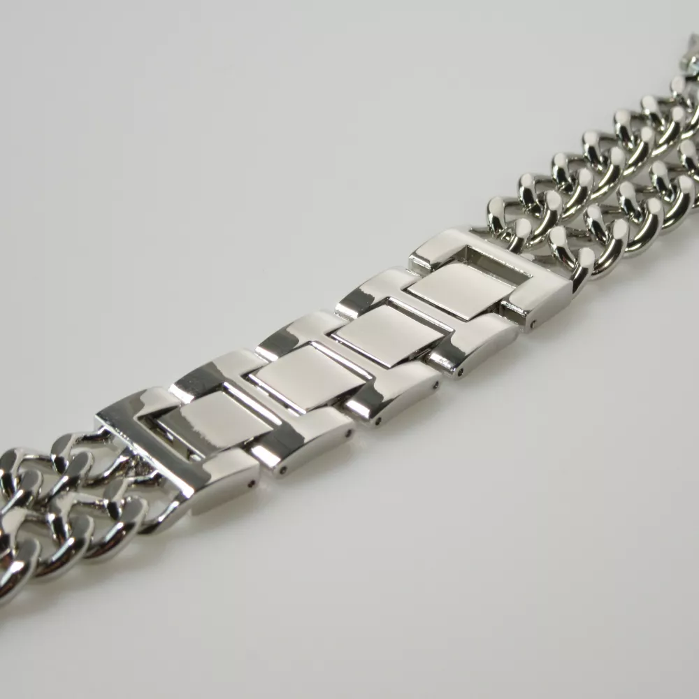 Bracelet luxueux en acier affiné avec fermoir invisible - Argent - Apple Watch 38/40/41/42 mm