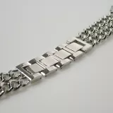 Bracelet luxueux en acier affiné avec fermoir invisible - Argent - Apple Watch 38/40/41/42 mm
