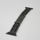 Luxuriöses Edelstahl Armband mit unsichtbarem Verschluss - Schwarz - Apple Watch 38/40/41/42 mm