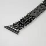 Luxuriöses Edelstahl Armband mit unsichtbarem Verschluss - Schwarz - Apple Watch 38/40/41/42 mm