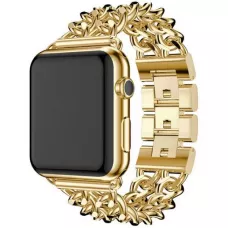 Luxuriöses Edelstahl Armband mit unsichtbarem Verschluss - Gold - Apple Watch 38/40/41/42 mm
