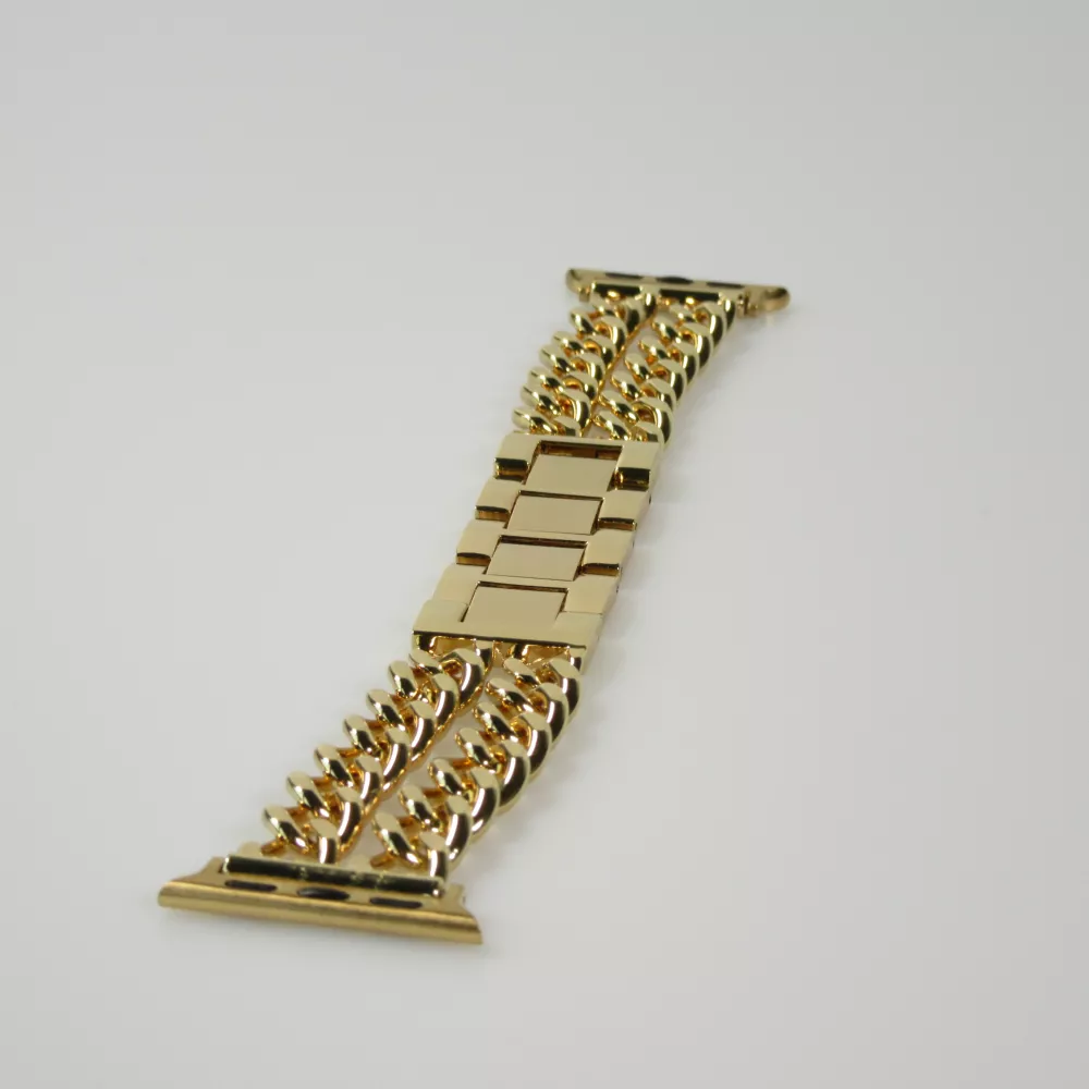 Luxuriöses Edelstahl Armband mit unsichtbarem Verschluss - Gold - Apple Watch 38/40/41/42 mm