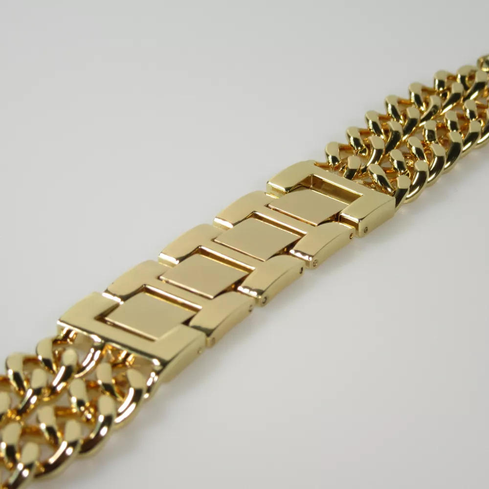 Luxuriöses Edelstahl Armband mit unsichtbarem Verschluss - Gold - Apple Watch 38/40/41/42 mm