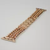 Bracelet luxueux en acier affiné avec fermoir invisible - Or rose - Apple Watch 38/40/41/42 mm