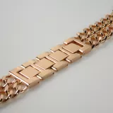 Bracelet luxueux en acier affiné avec fermoir invisible - Or rose - Apple Watch 38/40/41/42 mm