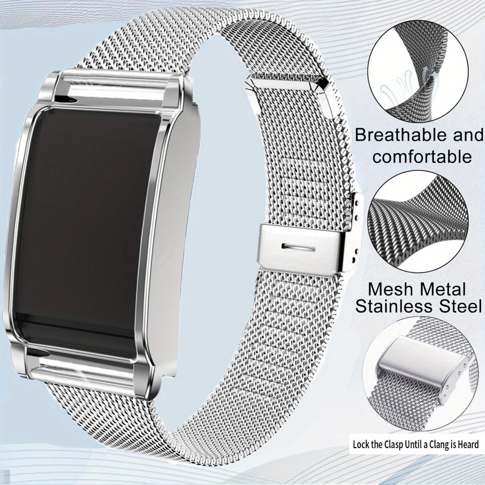 Elegantes Milanese Armband aus Edelstahl - Schwarz - Whoop 4.0