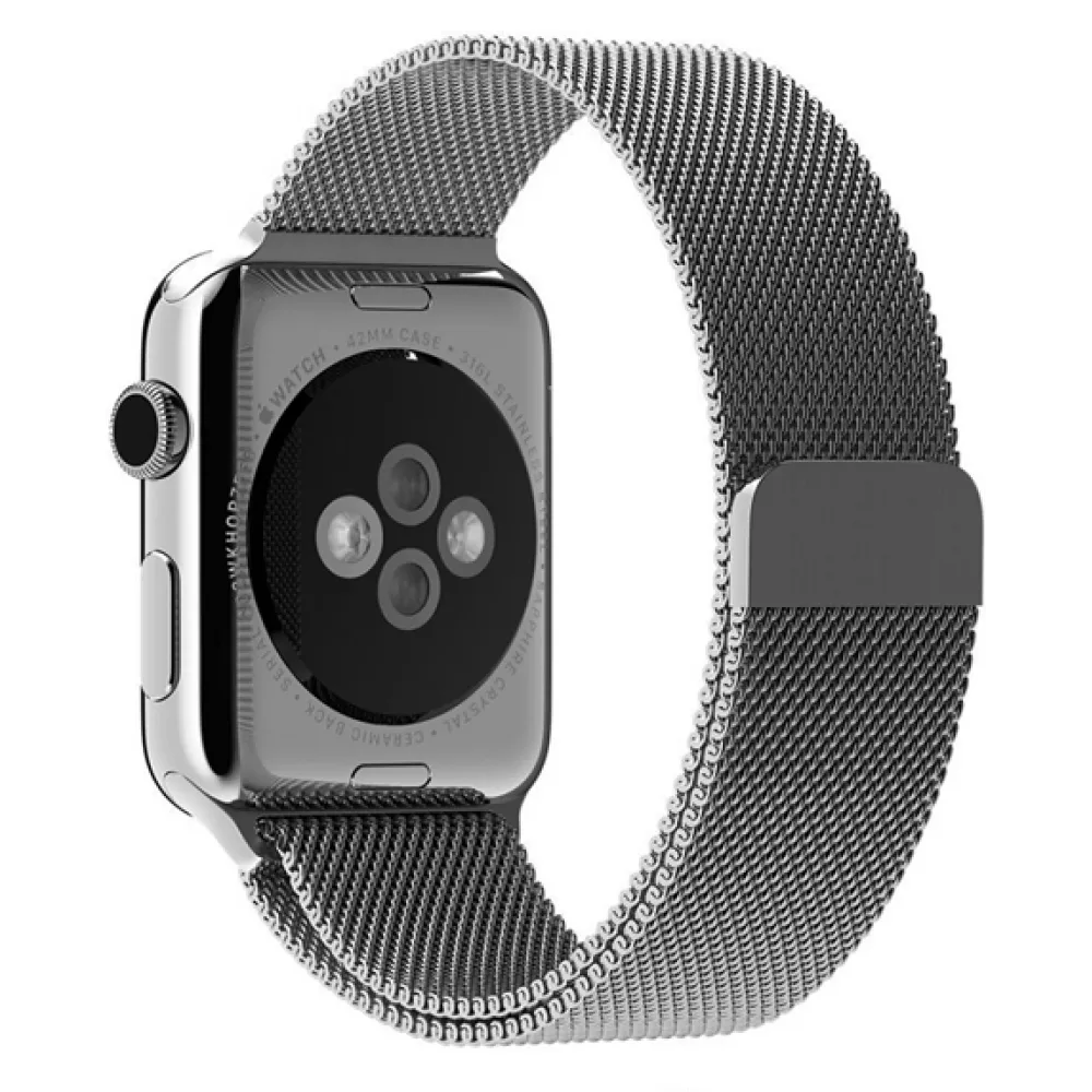 Bracelet milanais en acier argent - Apple Watch 38/40/41/42 mm