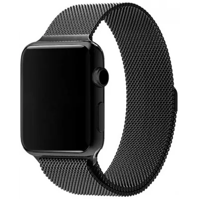 Bracelet milanais en acier noir - Apple Watch 38/40/41/42 mm