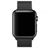 Bracelet milanais en acier noir - Apple Watch 44/45/46/49 mm