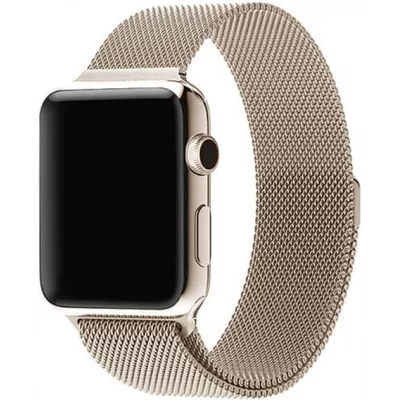Bracelet milanais en acier or vintage - Apple Watch 44/45/46/49 mm