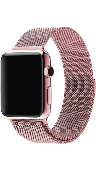 Bracelet milanais en acier rose - Apple Watch 38/40/41/42 mm