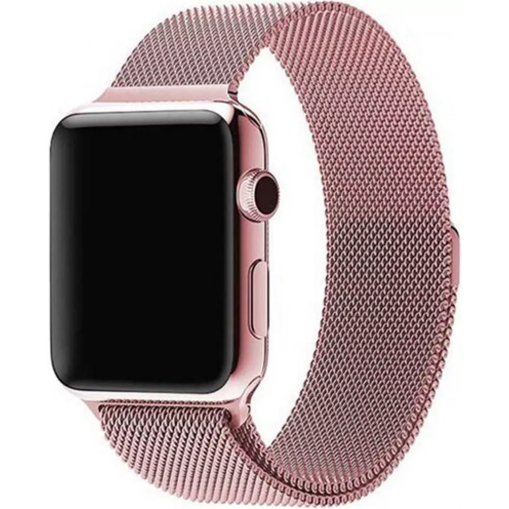 Bracelet milanais en acier rose - Apple Watch 44/45/46/49 mm