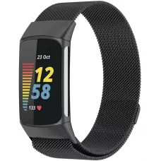 Milanaise-Armband aus Stahl in (Größe L) - Schwarz - Fitbit Charge 3 / 4
