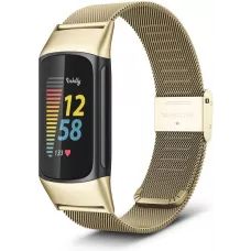 Bracelet milanais en acier (taille L) - Or - Fitbit Charge 5 / 6