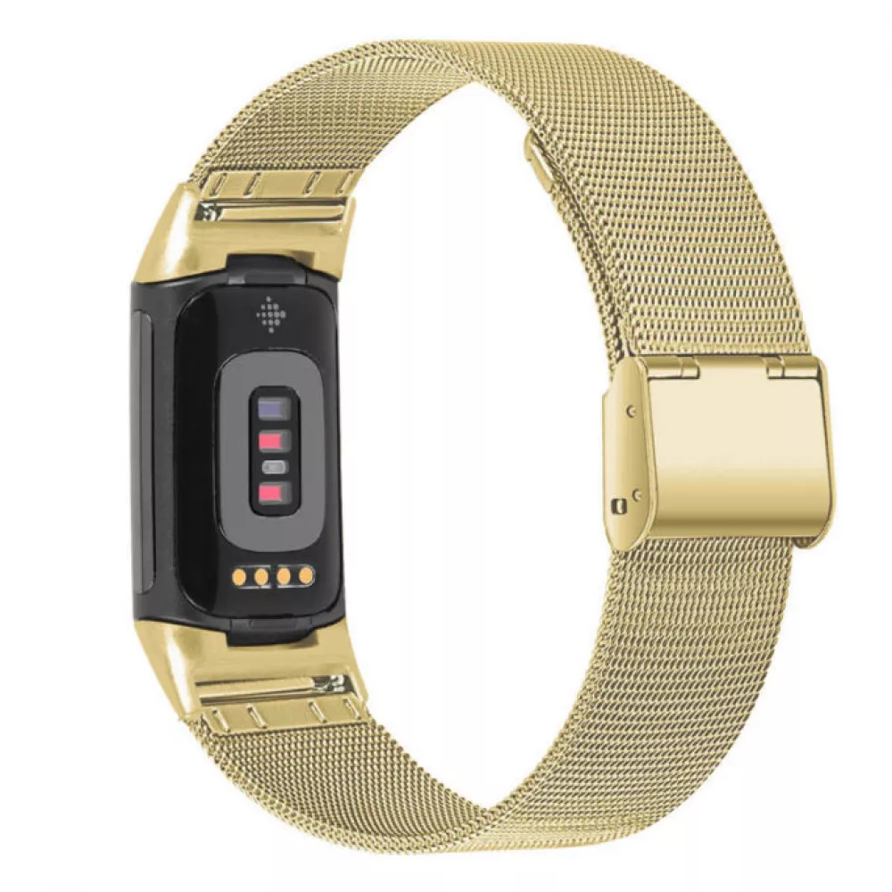 Bracelet milanais en acier (taille L) - Or - Fitbit Charge 5 / 6