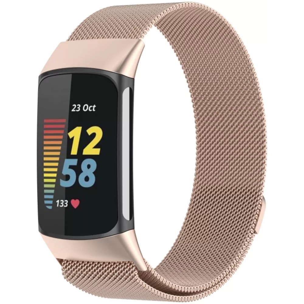 Bracelet milanais en acier (taille L) - Or vintage - Fitbit Charge 5 / 6
